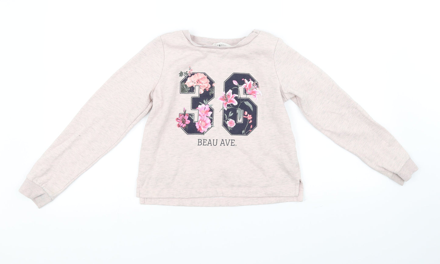 H&M Girls Pink   Pullover Jumper Size 9-10 Years