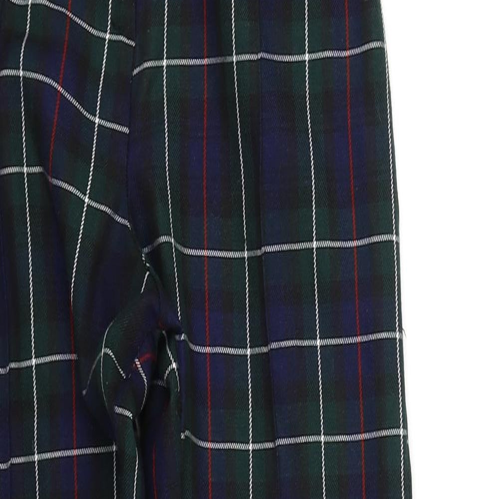 herts & bows Girls Green Check  Chino Trousers Size 6 Years