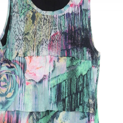 Yest Womens Green Floral  A-Line  Size S