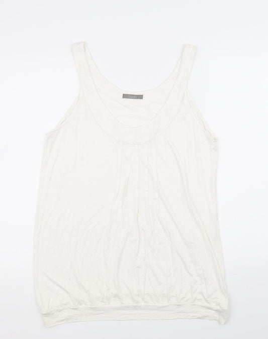 Womens UK Size 18 South White Basic T-Shirt