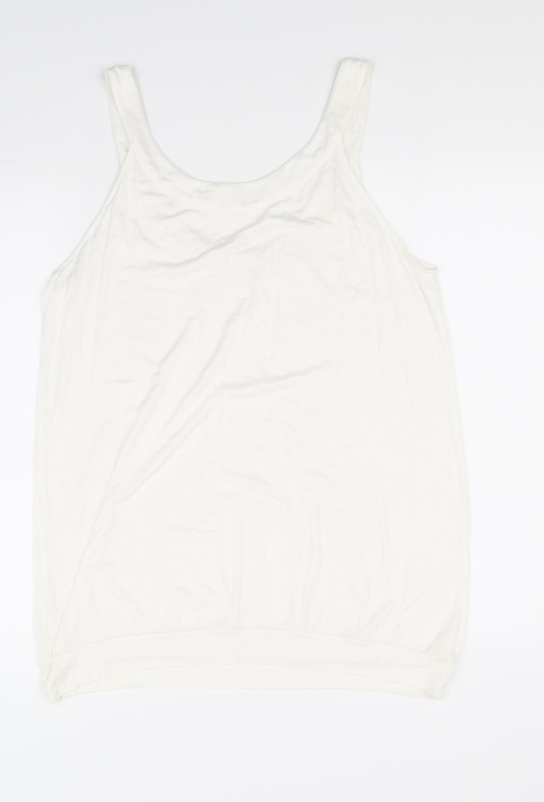Womens UK Size 18 South White Basic T-Shirt