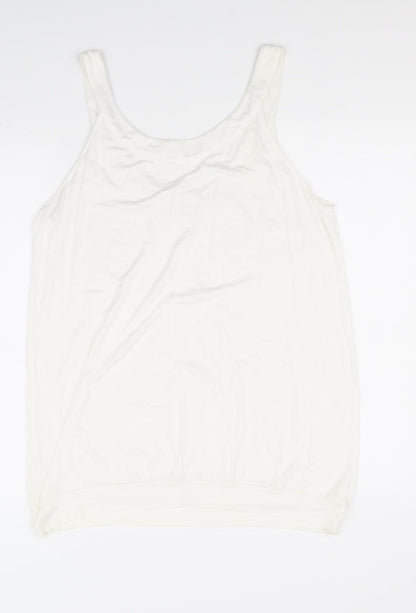 Womens UK Size 18 South White Basic T-Shirt