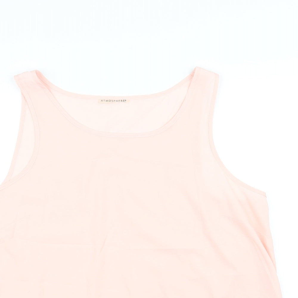 Womens UK Size 20 Atmosphere Pink Basic T-Shirt