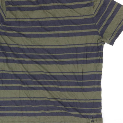 Gap Mens Green Striped   Polo Size M