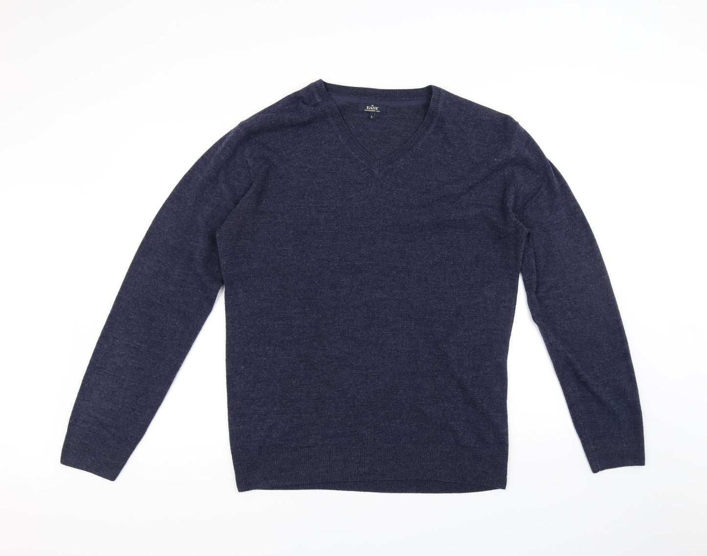 Easy Mens Blue   Pullover Jumper Size L