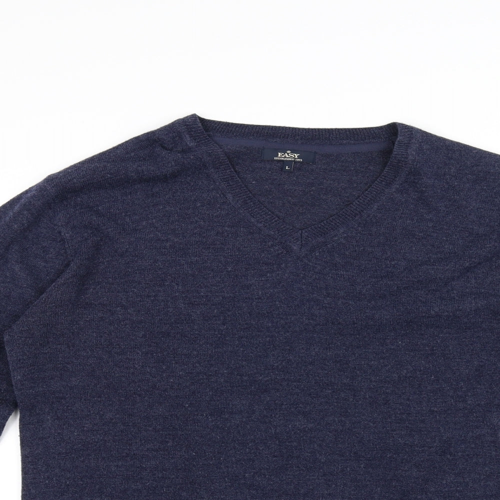 Easy Mens Blue   Pullover Jumper Size L