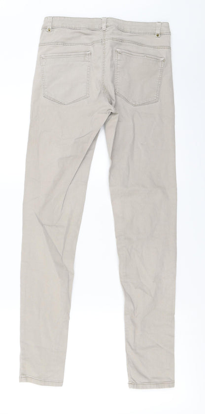 Womens UK Size 6 H&M Regular Fit Skinny Beige Jeans