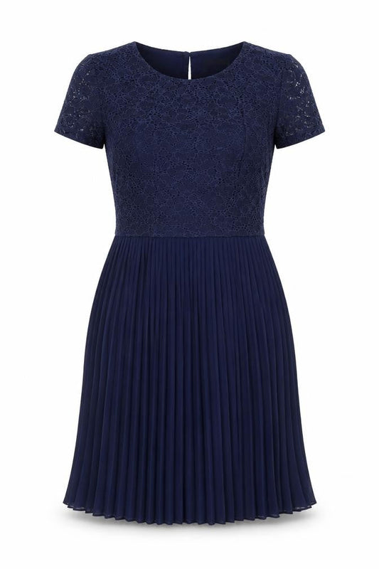 Front view of Atmosphere women’s blue a-line, size UK 8