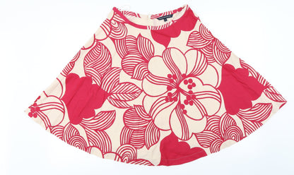 French Connection  Womens Beige Floral  A-Line Skirt Size 6