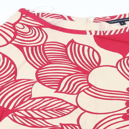 French Connection  Womens Beige Floral  A-Line Skirt Size 6