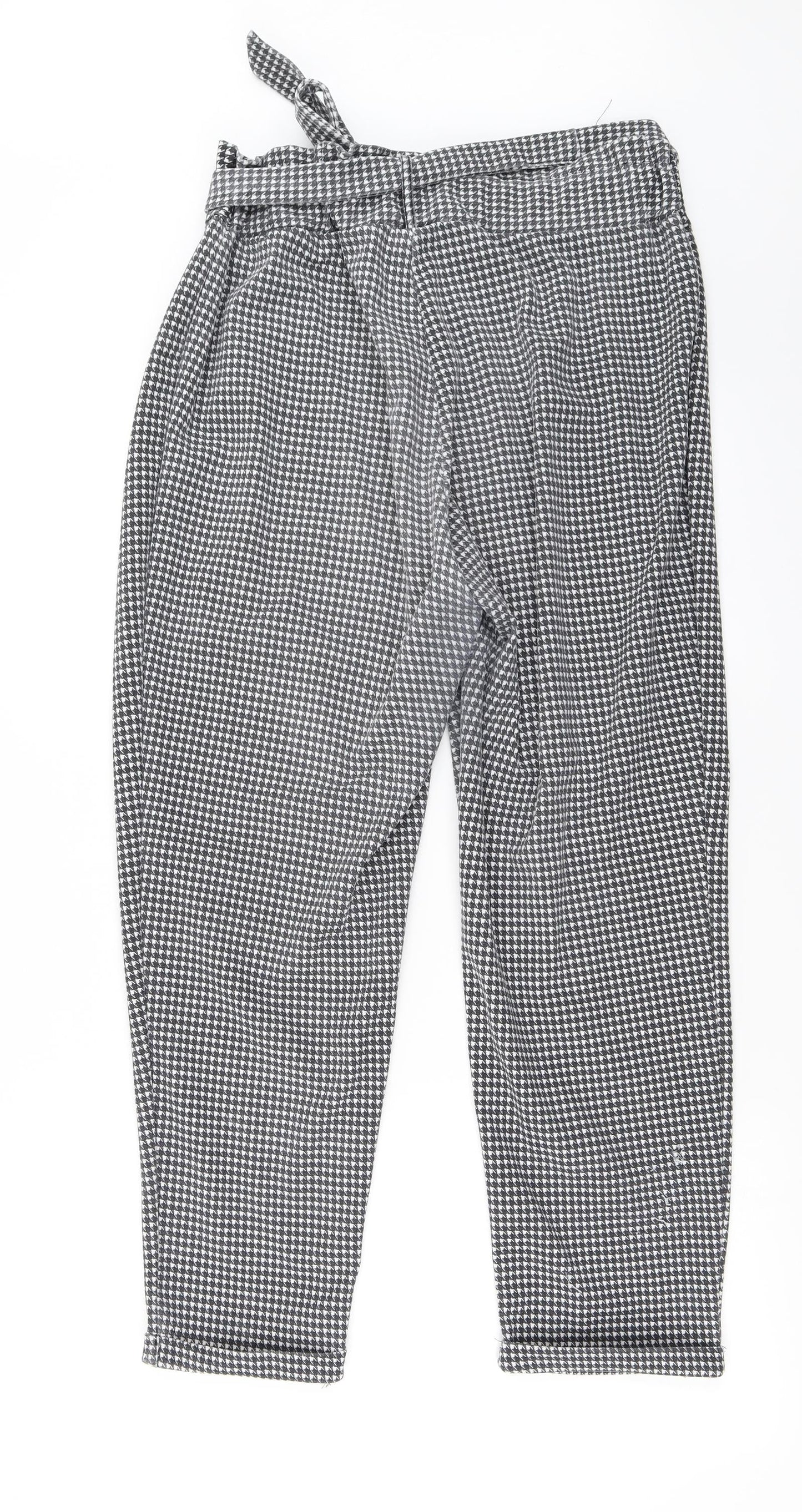 Primark Womens Grey Check  Trousers  Size 14 L23 in