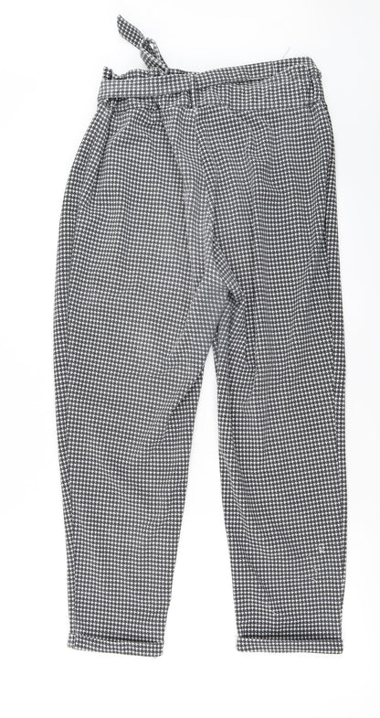 Primark Womens Grey Check  Trousers  Size 14 L23 in