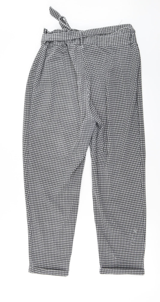 Primark Womens Grey Check  Trousers  Size 14 L23 in