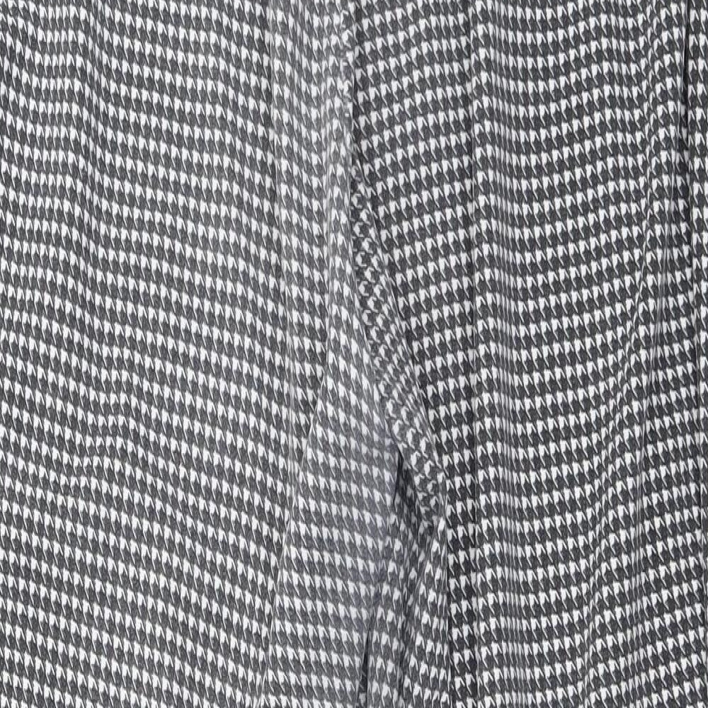 Primark Womens Grey Check  Trousers  Size 14 L23 in