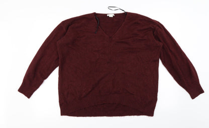 H&M Womens Red   Pullover Jumper Size M