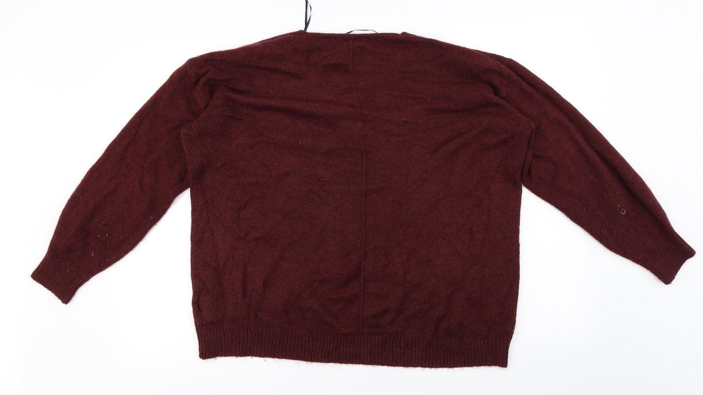 H&M Womens Red   Pullover Jumper Size M