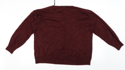 H&M Womens Red   Pullover Jumper Size M
