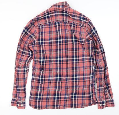 Mens UK Size S NEXT Pink  Button-Up Long Sleeve Casual Shirt