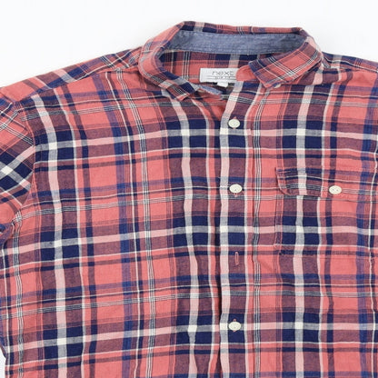 Mens UK Size S NEXT Pink  Button-Up Long Sleeve Casual Shirt