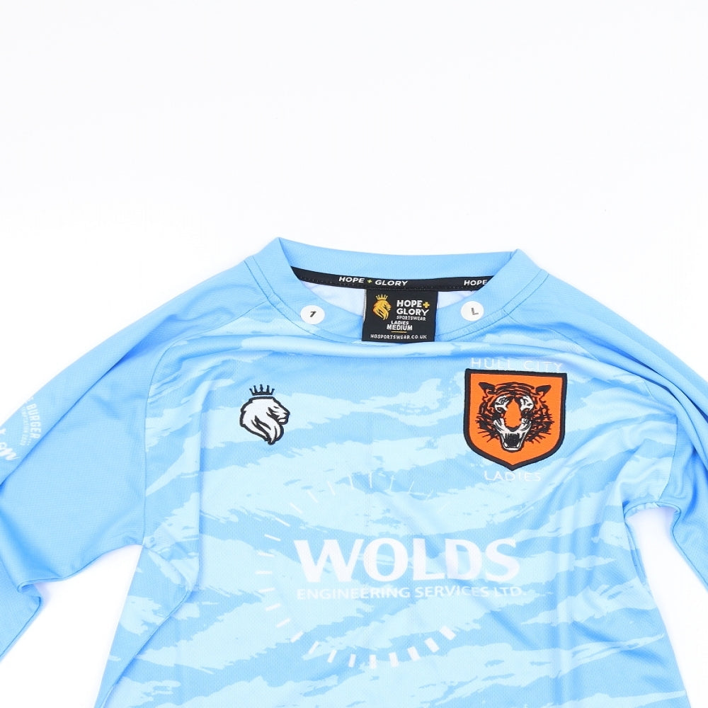 Hope & Glory Womens Blue   Basic T-Shirt Size L  - Hull Fc