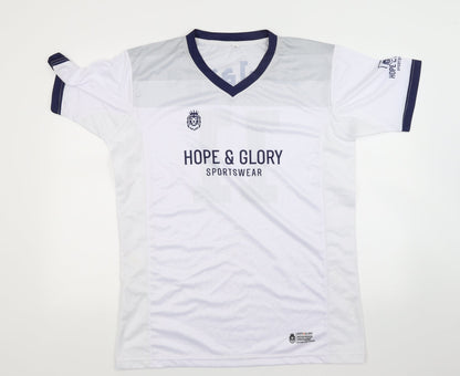 Hope & Glory Womens White   Basic T-Shirt Size 2XL  - Hull Fc ladies
