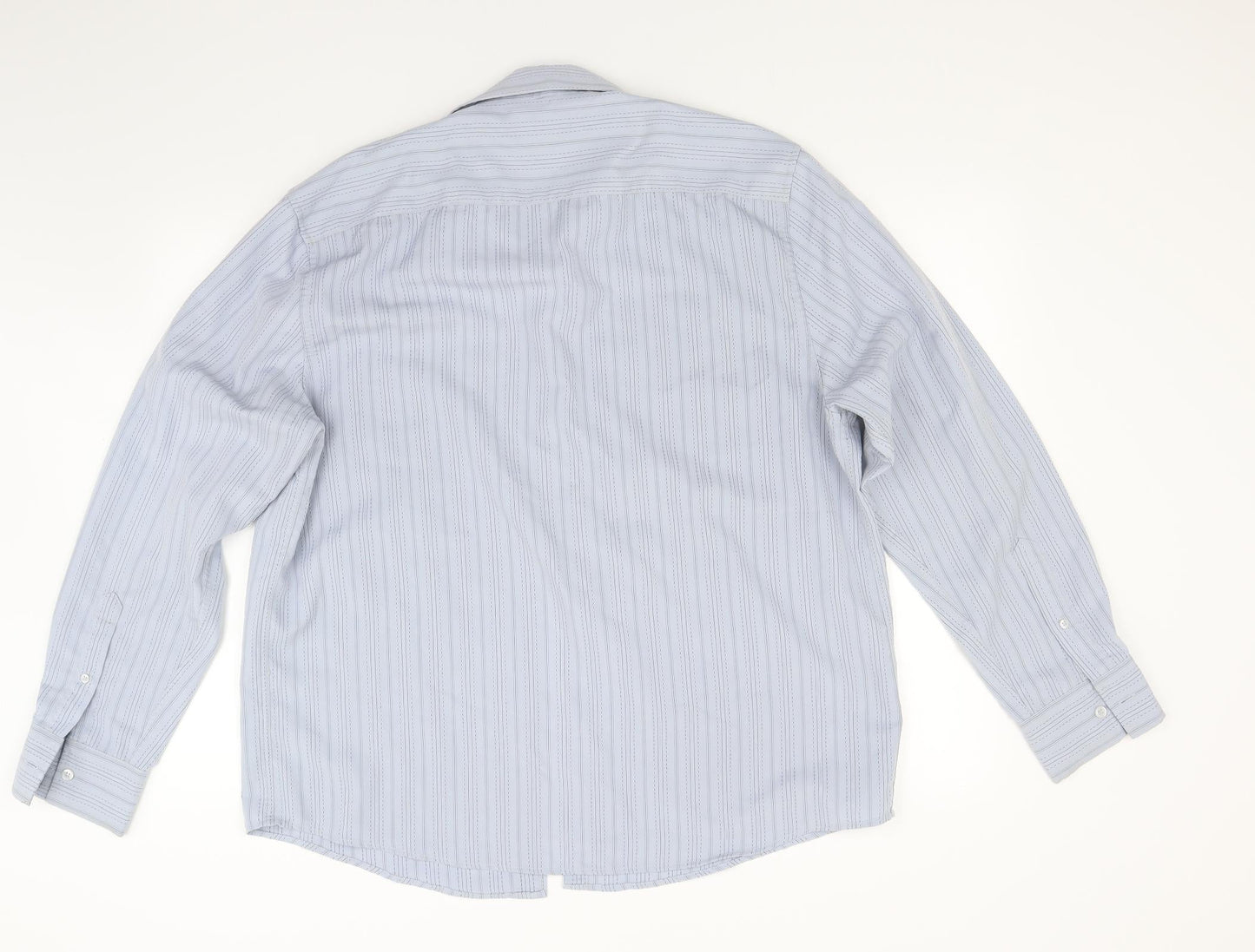 Mens UK Size L Preworn Blue  Button-Up Long Sleeve Casual Shirt