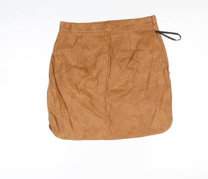 Missguided Womens Brown   Mini Skirt Size 10