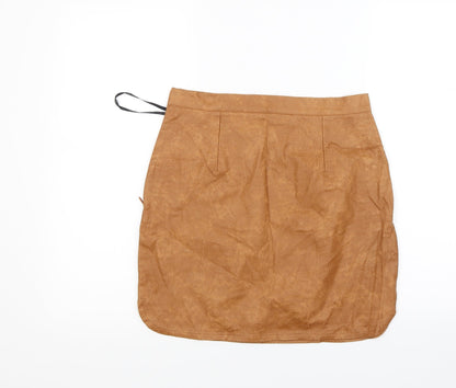 Missguided Womens Brown   Mini Skirt Size 10