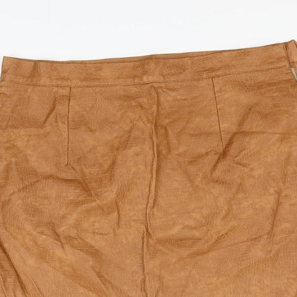 Missguided Womens Brown   Mini Skirt Size 10