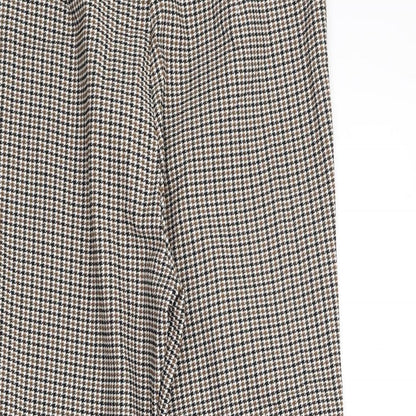 SheIn Womens Brown Houndstooth Knit Jegging Trousers Size 10 L27 in