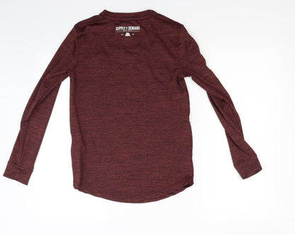 Supply & Demand Co. Womens Red   Pullover Sweatshirt Size 2XS