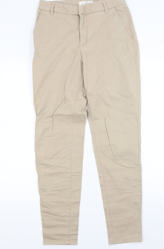 Womens UK Size 8 H&M Regular Fit  Beige Trousers