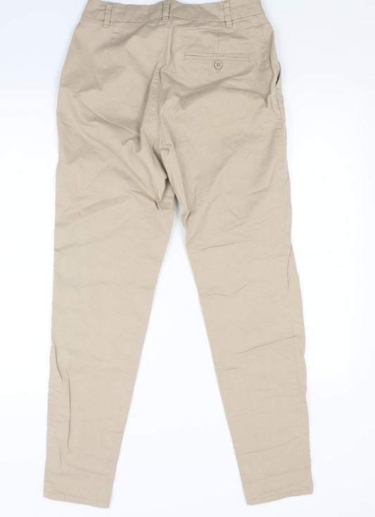 Womens UK Size 8 H&M Regular Fit  Beige Trousers