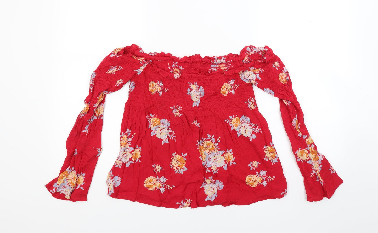 Womens UK Size M Pins & Needles Red Basic Blouse