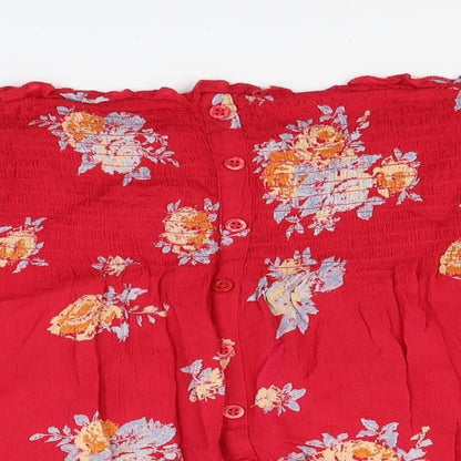 Womens UK Size M Pins & Needles Red Basic Blouse