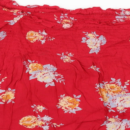 Womens UK Size M Pins & Needles Red Basic Blouse
