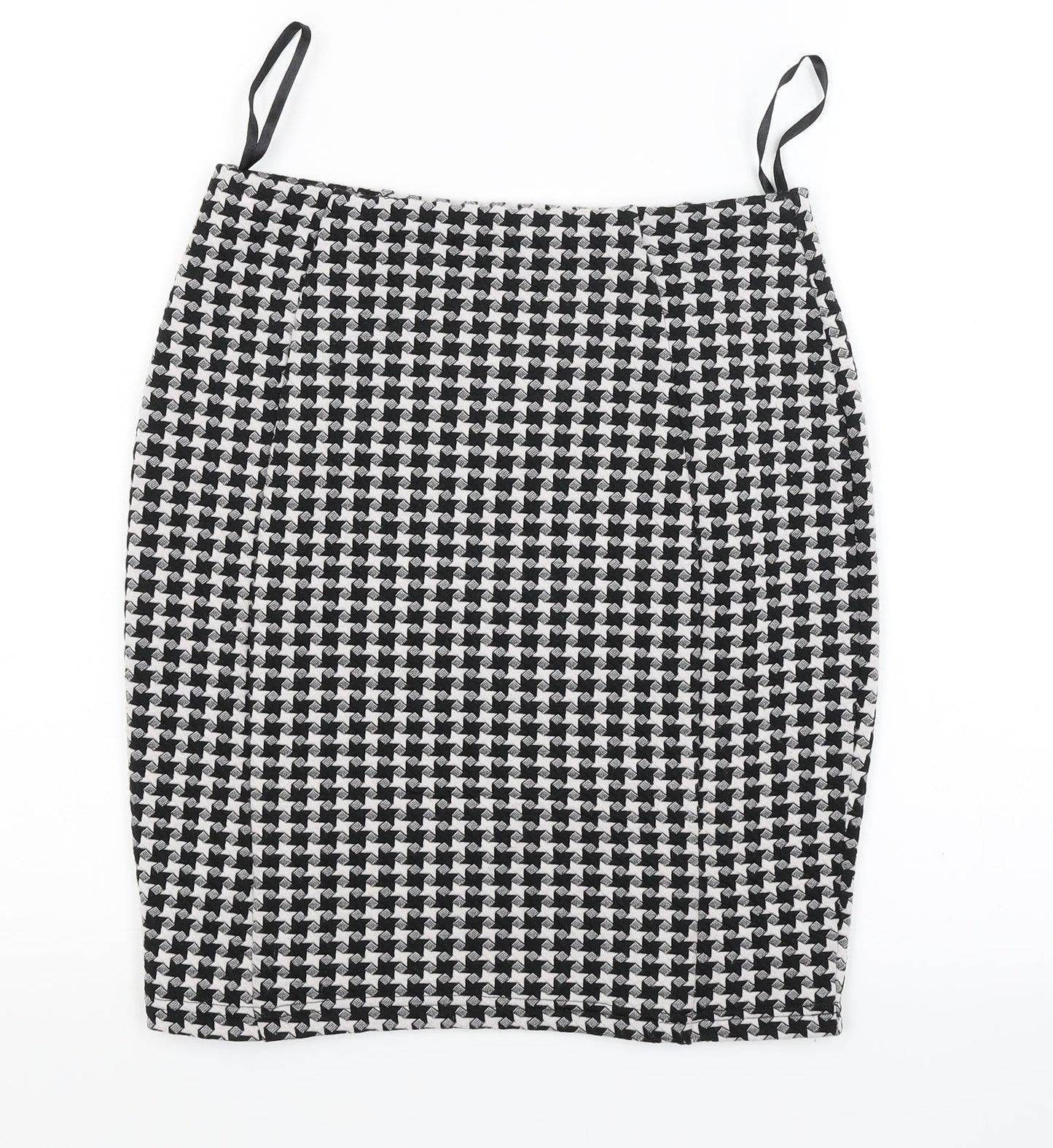 Papaya Womens Grey Check Jersey Mini Skirt Size 8