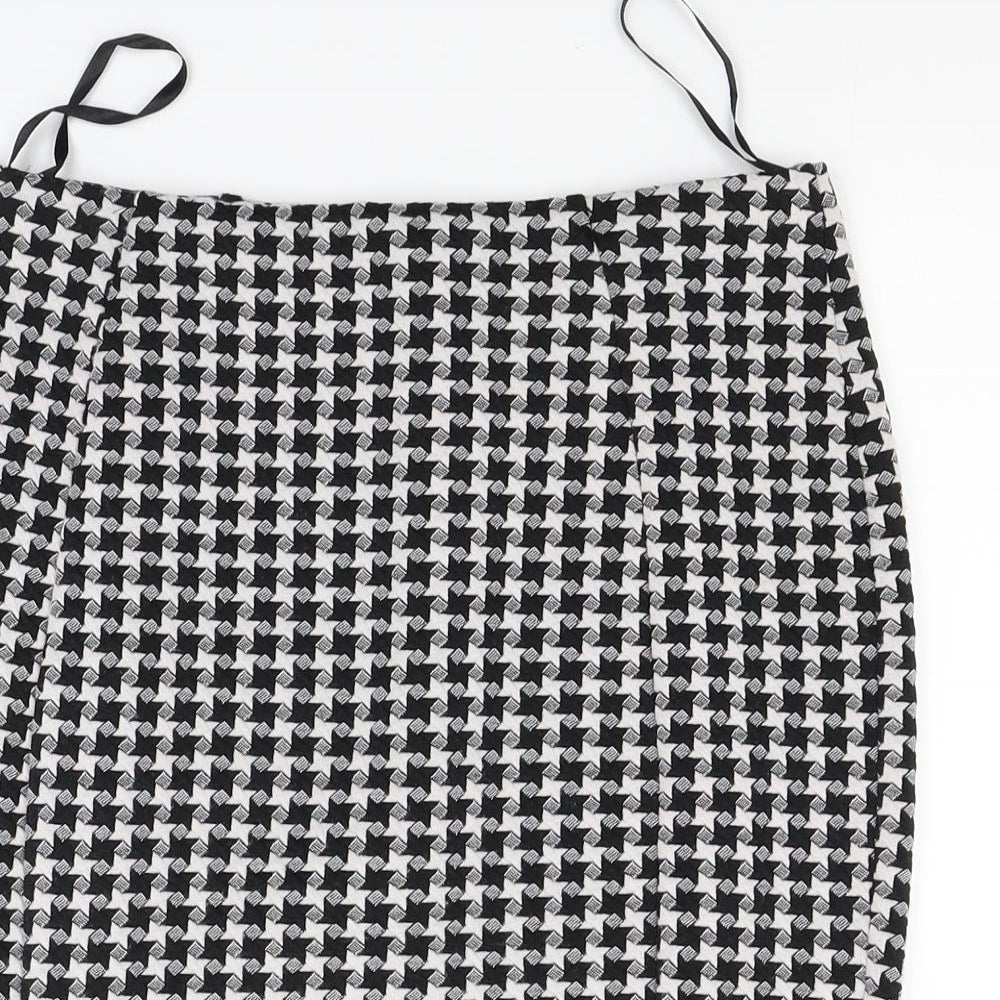 Papaya Womens Grey Check Jersey Mini Skirt Size 8