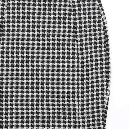 Papaya Womens Grey Check Jersey Mini Skirt Size 8