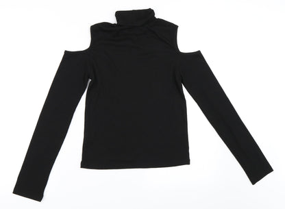 YD Girls Black   Pullover Jumper Size 12-13 Years  - Cut Out Shoulders