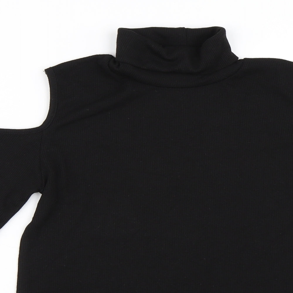 YD Girls Black   Pullover Jumper Size 12-13 Years  - Cut Out Shoulders