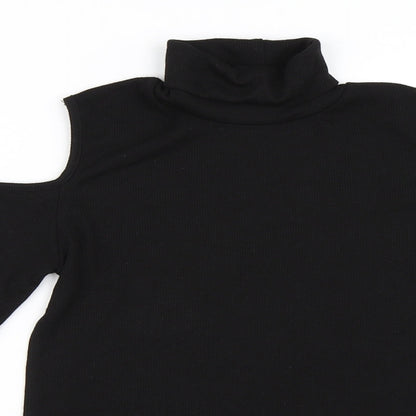YD Girls Black   Pullover Jumper Size 12-13 Years  - Cut Out Shoulders