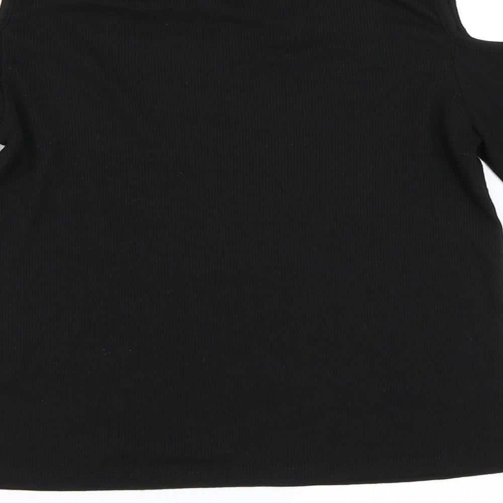 YD Girls Black   Pullover Jumper Size 12-13 Years  - Cut Out Shoulders