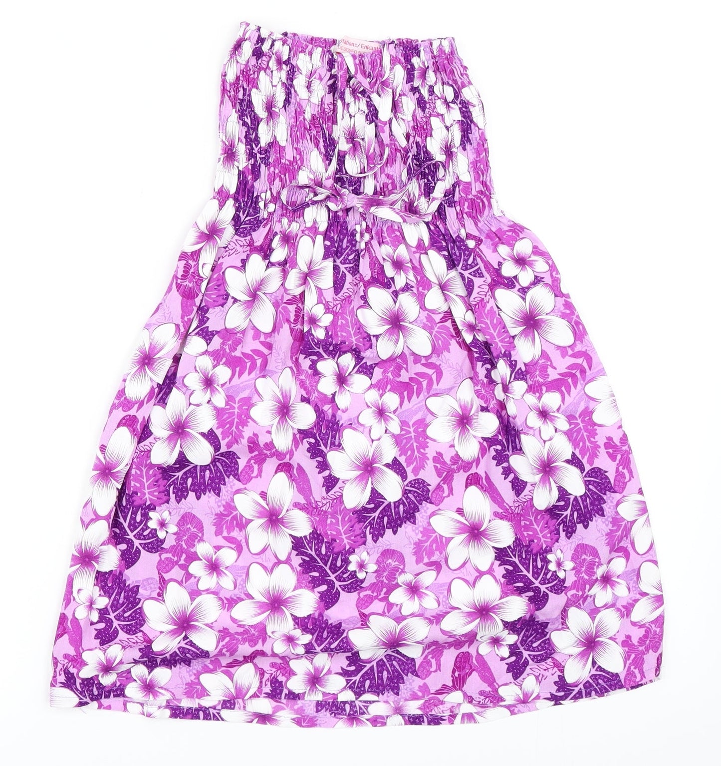 Temptations Girls Purple Floral  Fit & Flare  Size M