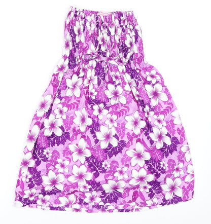Temptations Girls Purple Floral  Fit & Flare  Size M