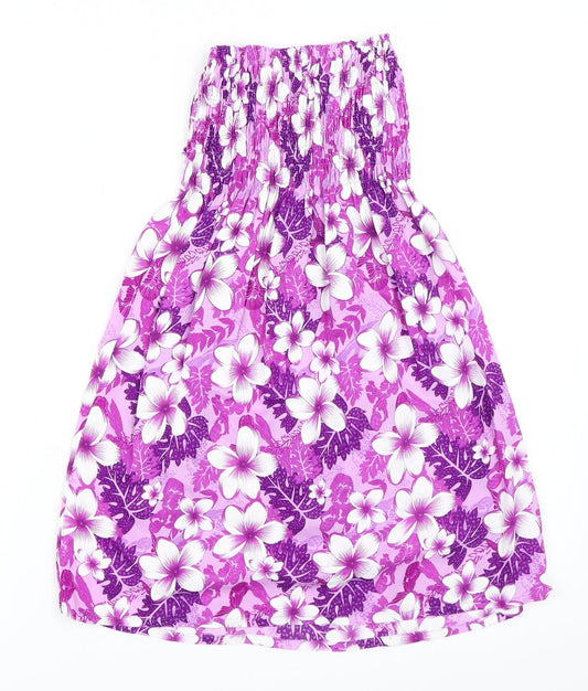 Temptations Girls Purple Floral  Fit & Flare  Size M