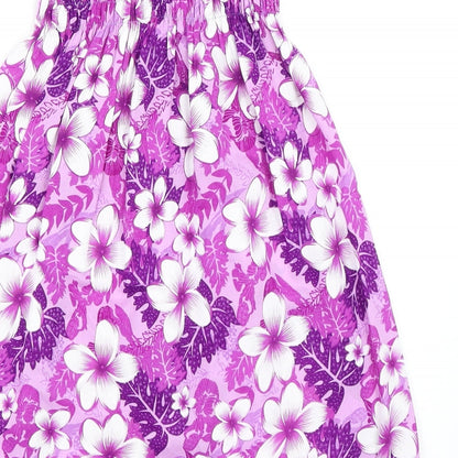 Temptations Girls Purple Floral  Fit & Flare  Size M