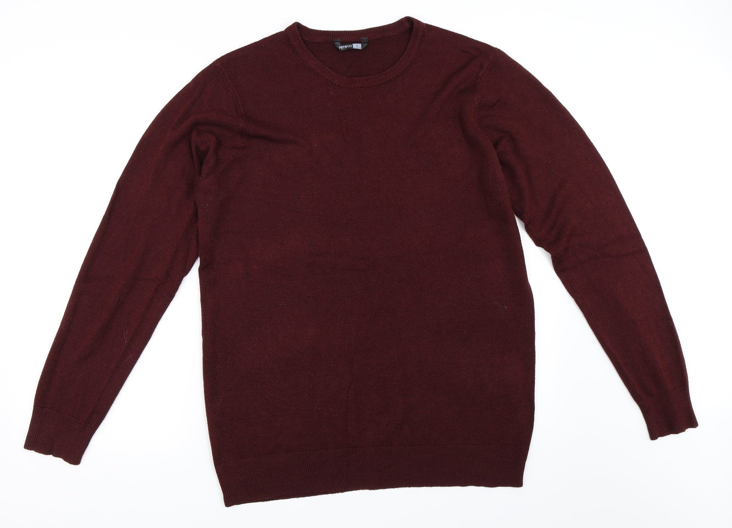 Pep&Co Mens Red   Pullover Jumper Size L