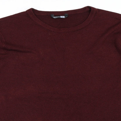 Pep&Co Mens Red   Pullover Jumper Size L