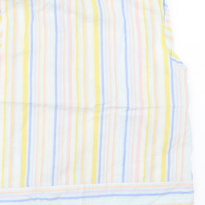 TU Womens Yellow Striped  Basic Button-Up Size 12